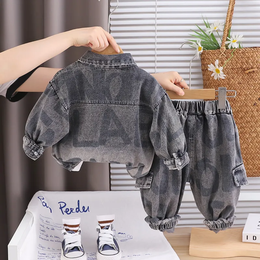 Kids Washed Denim 3 Pc Set