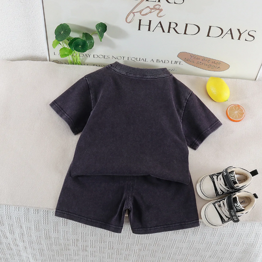 Kids Black Street Style Co-Ord Set