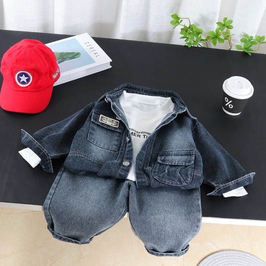 Kids Denim 3-Piece Co-Ord Set