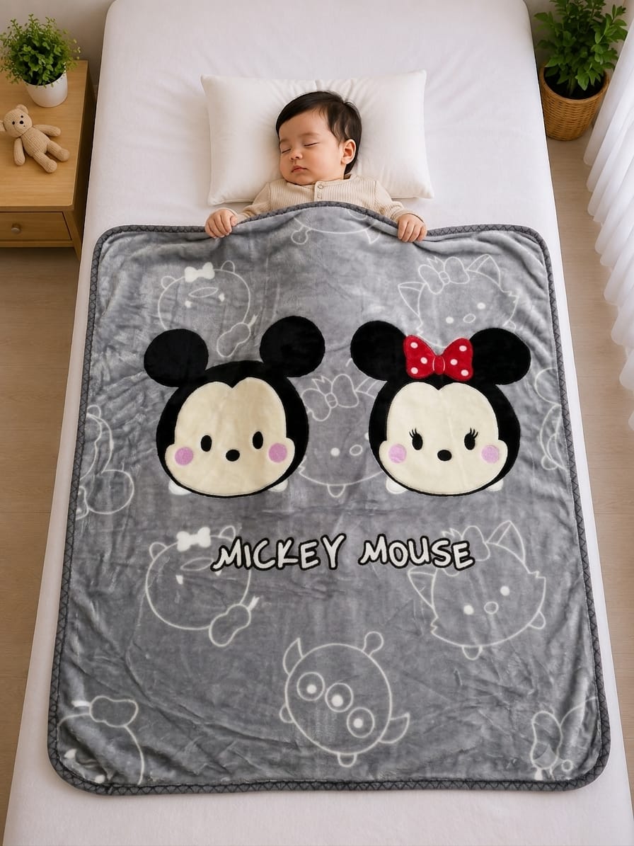 Ultra-Soft Cartoon Fleece Baby Blanket