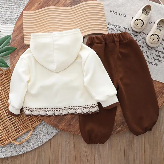 Girls Premium Butterfly Hoodie & Jogger Set 🦋🤎