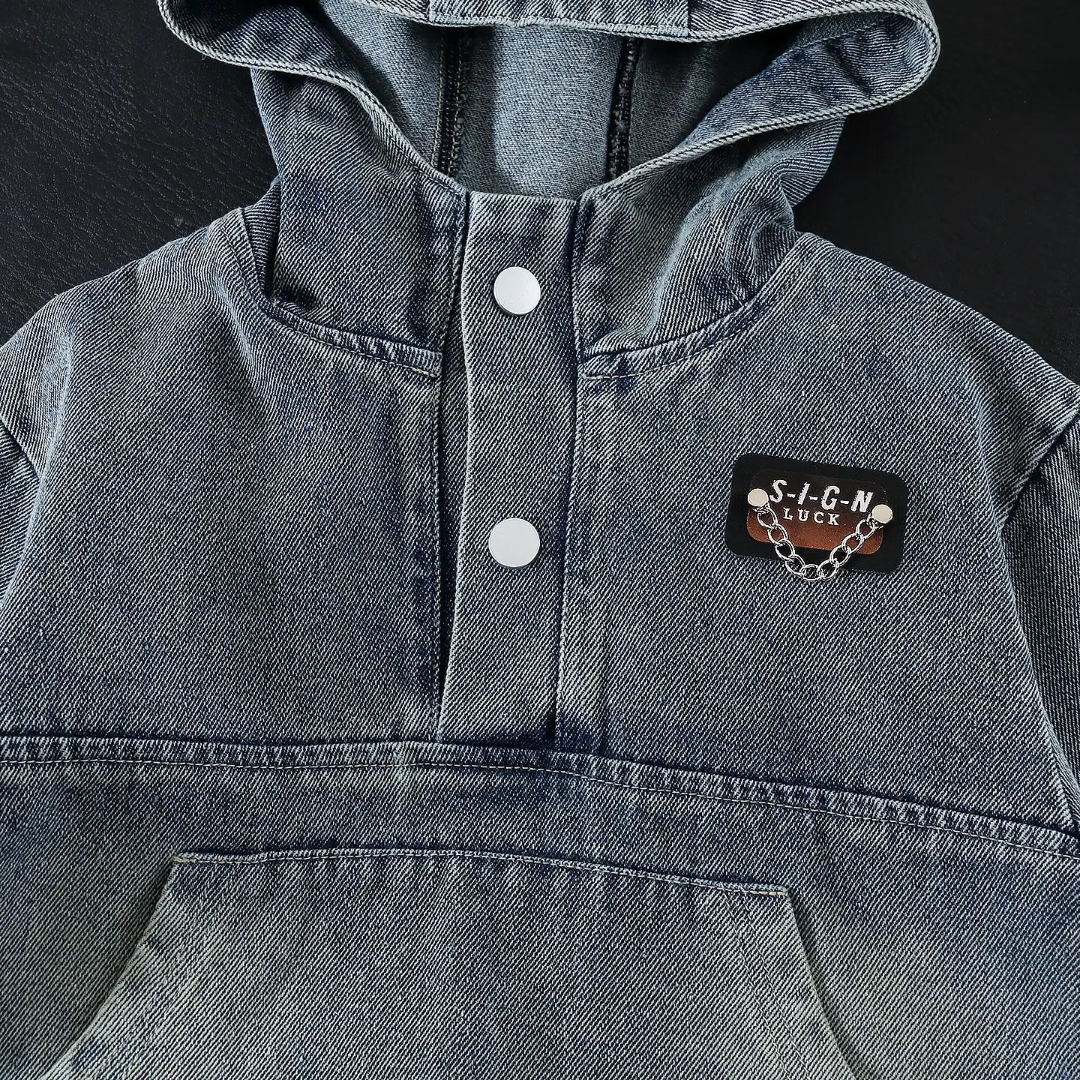 Denim Hooded 2PC Kids Set 🧸💙
