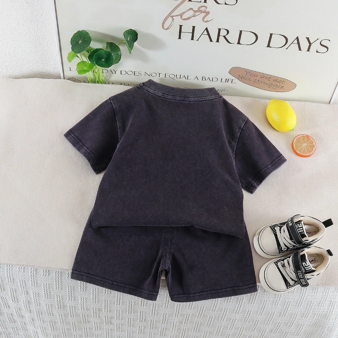 Kids Black Street Style Co-Ord Set