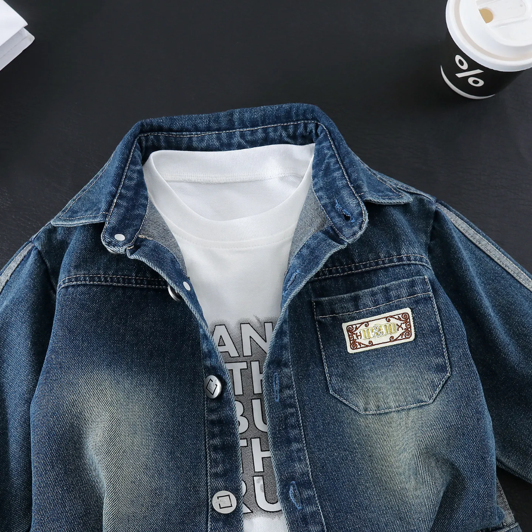 Kids Denim 3-Piece Co-Ord Set
