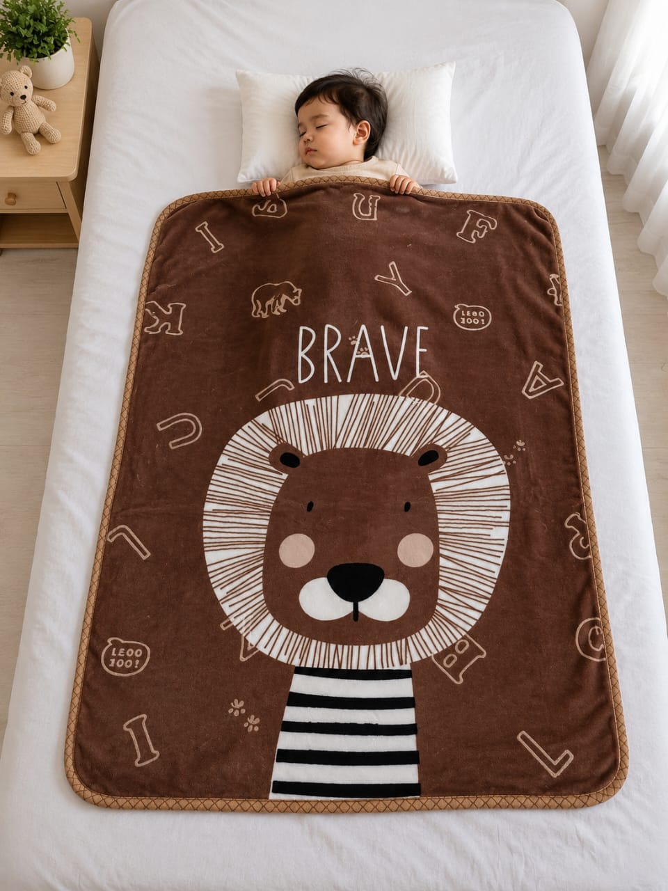 Ultra-Soft Cartoon Fleece Baby Blanket