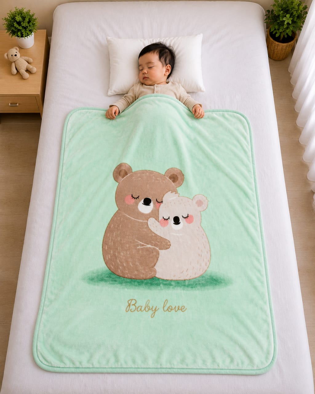 Ultra-Soft Cartoon Fleece Baby Blanket