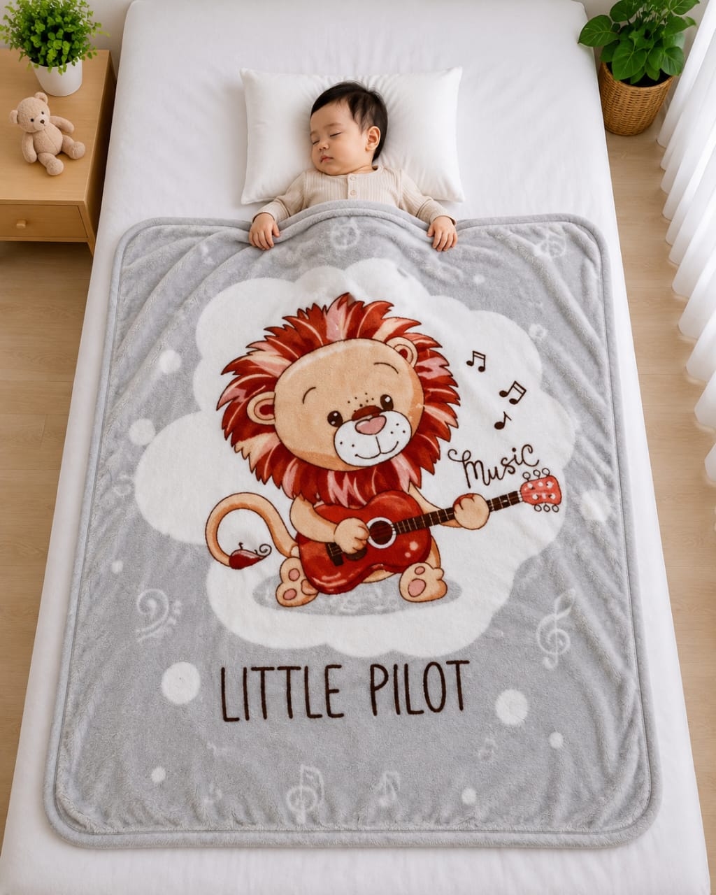 Ultra-Soft Cartoon Fleece Baby Blanket