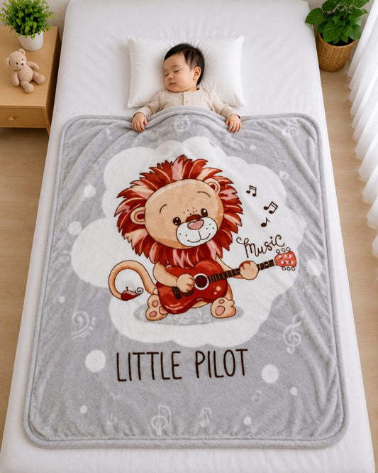 Ultra-Soft Cartoon Fleece Baby Blanket