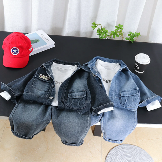 Kids Denim 3-Piece Co-Ord Set